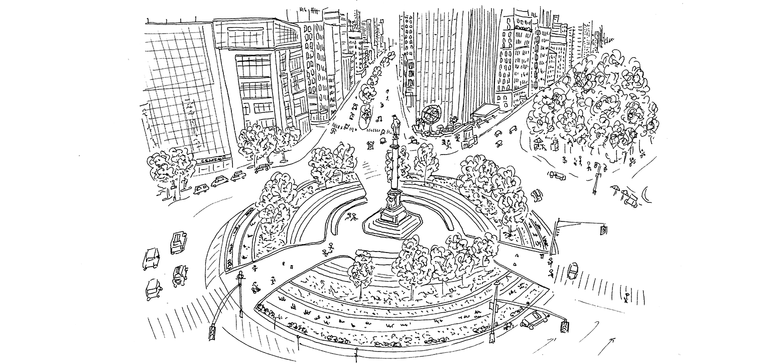 illustration of Columbus Circle
