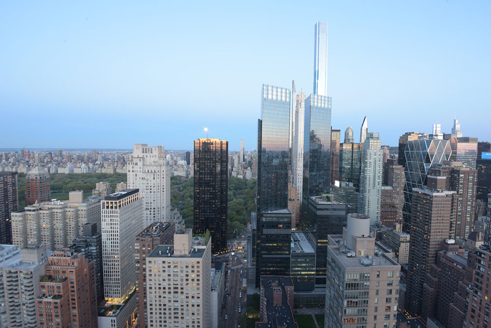 Dusk view of Manhattan and Central Park