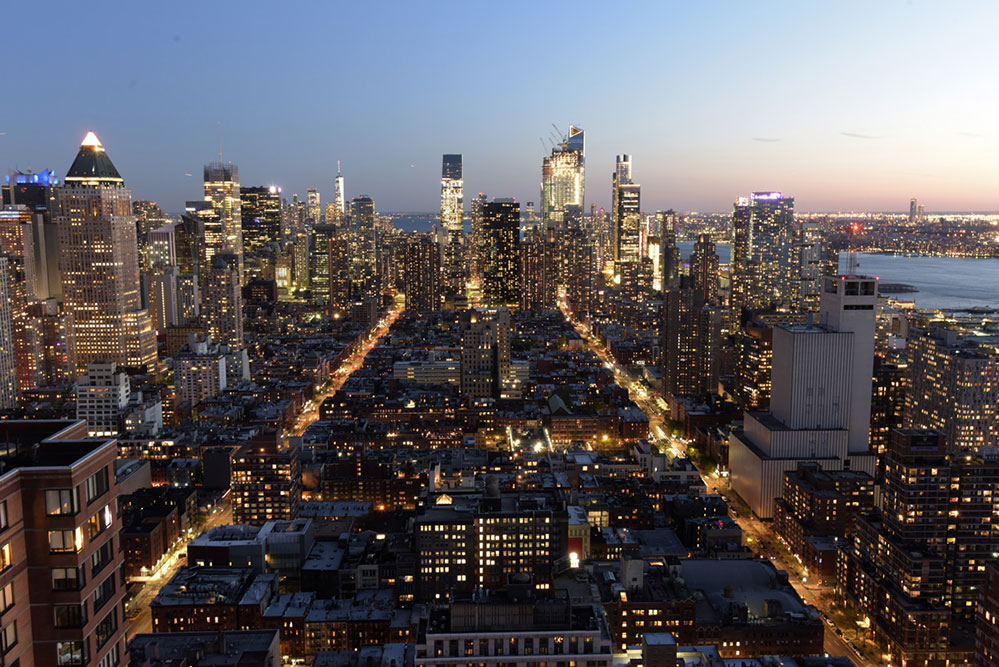 Dusk view of Manhattan